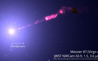 JWST captures clearest-ever image of M87 galaxy’s supermassive black hole jet