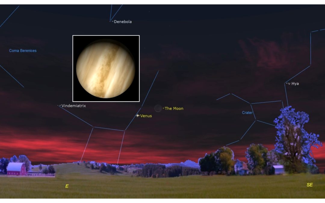 The moon and Venus take a morning stroll through the sky on Oct. 19
