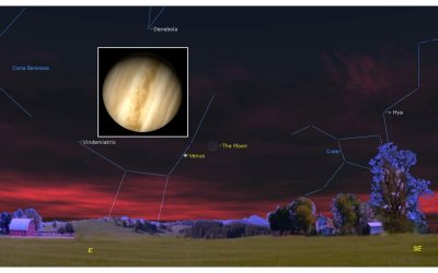 The moon and Venus take a morning stroll through the sky on Oct. 19