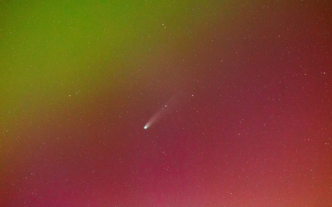 Superbright ‘Comet Lemmon’ flies through auroras over Scotland during surprise solar storm