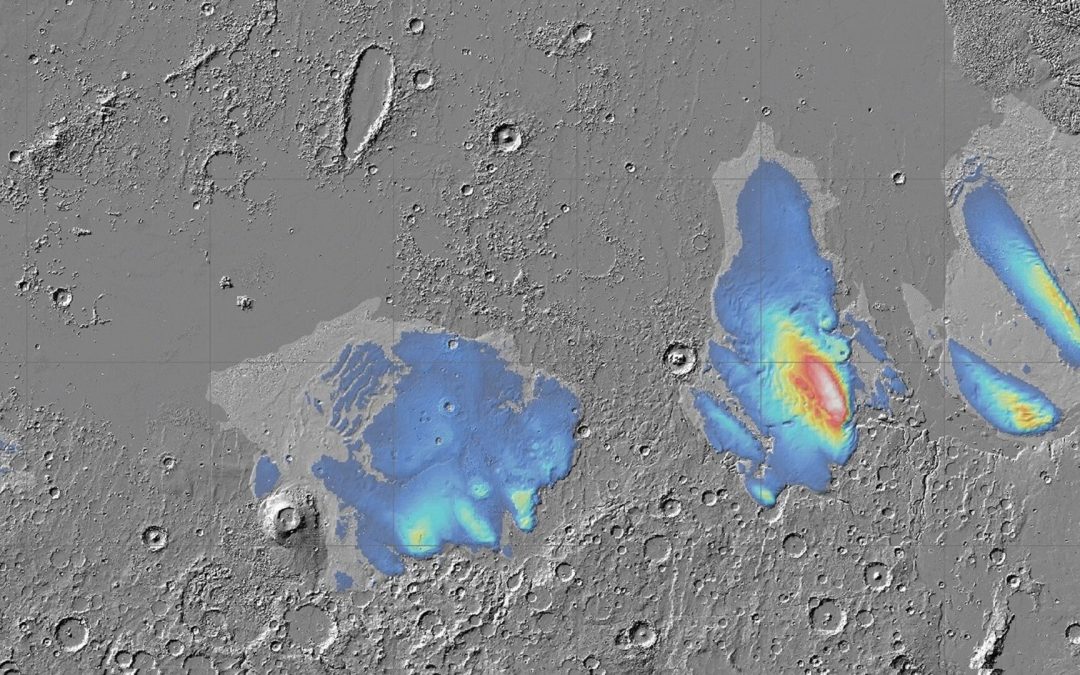 Volcanic explosions on Mars may have left massive ice deposits at the Red Planet’s equator