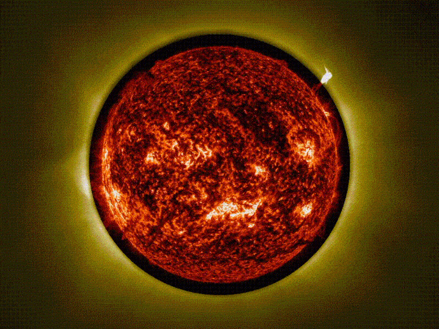 Stunning time-lapse video captured using ‘artificial eclipse’ shows 3 massive eruptions on the sun