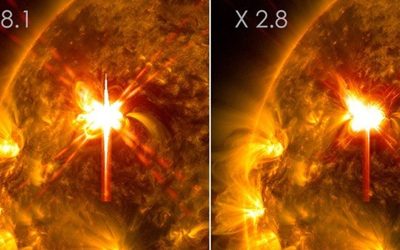 Sunspot launches 27 solar flares in 24 hours, including strongest in years
