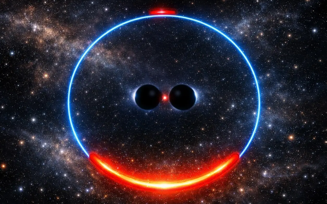 Starlight warped in the fabric of spacetime could help us find hidden black holes dancing together