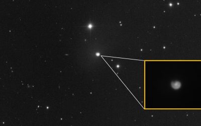 City-size, cold-volcano comet transforms into a glowing ‘snail shell’ after major explosive outburst