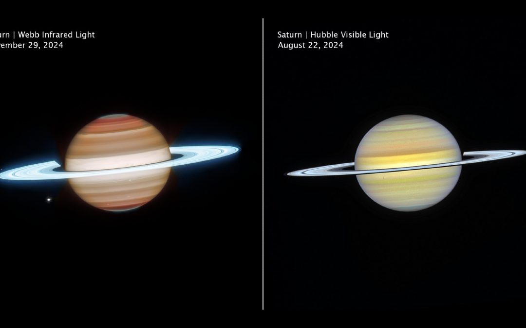 Incredible new NASA images reveal Saturn in a new light — and it’s all thanks to a telescope team-up from Webb and Hubble