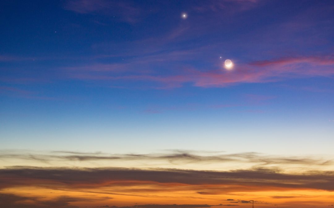 The moon and Jupiter steal the show after sunset tonight